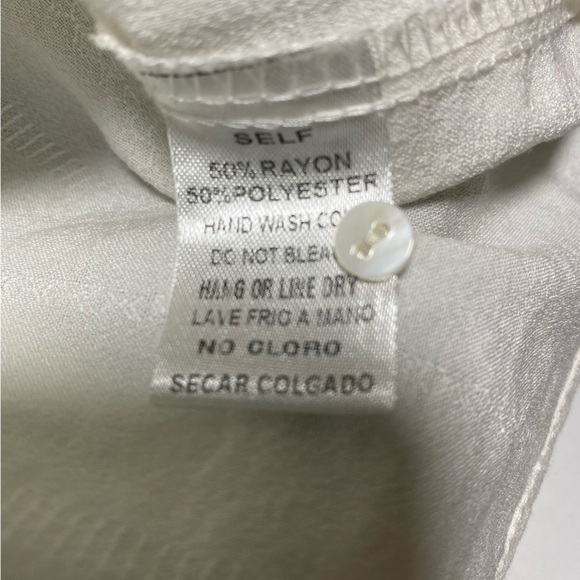 Ivory Embroidered Blouse with Ruffle Detail - Picture 6 of 8